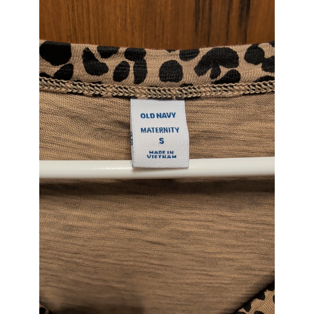 Old Navy Leopard Print V neck Sleeveless Maternity Dress NWT Sz S - Picture 2 of 7